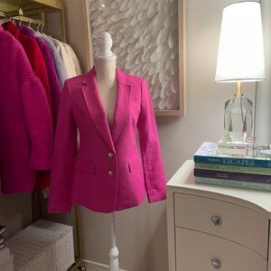 Banana Republic Flirty Pink Linen Blazer Jacket